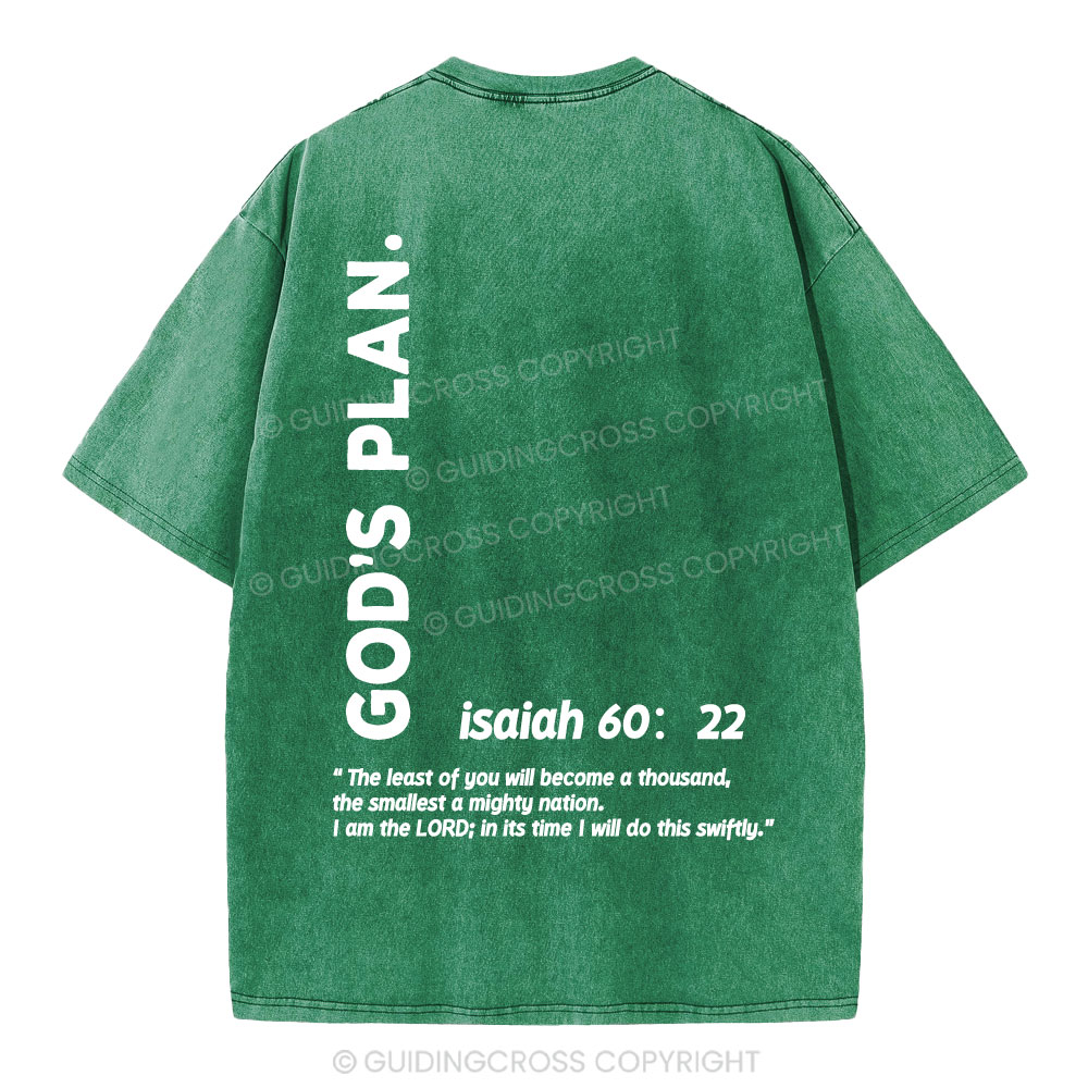 God's Plan Christian Washed T-Shirt