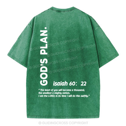 God's Plan Christian Washed T-Shirt