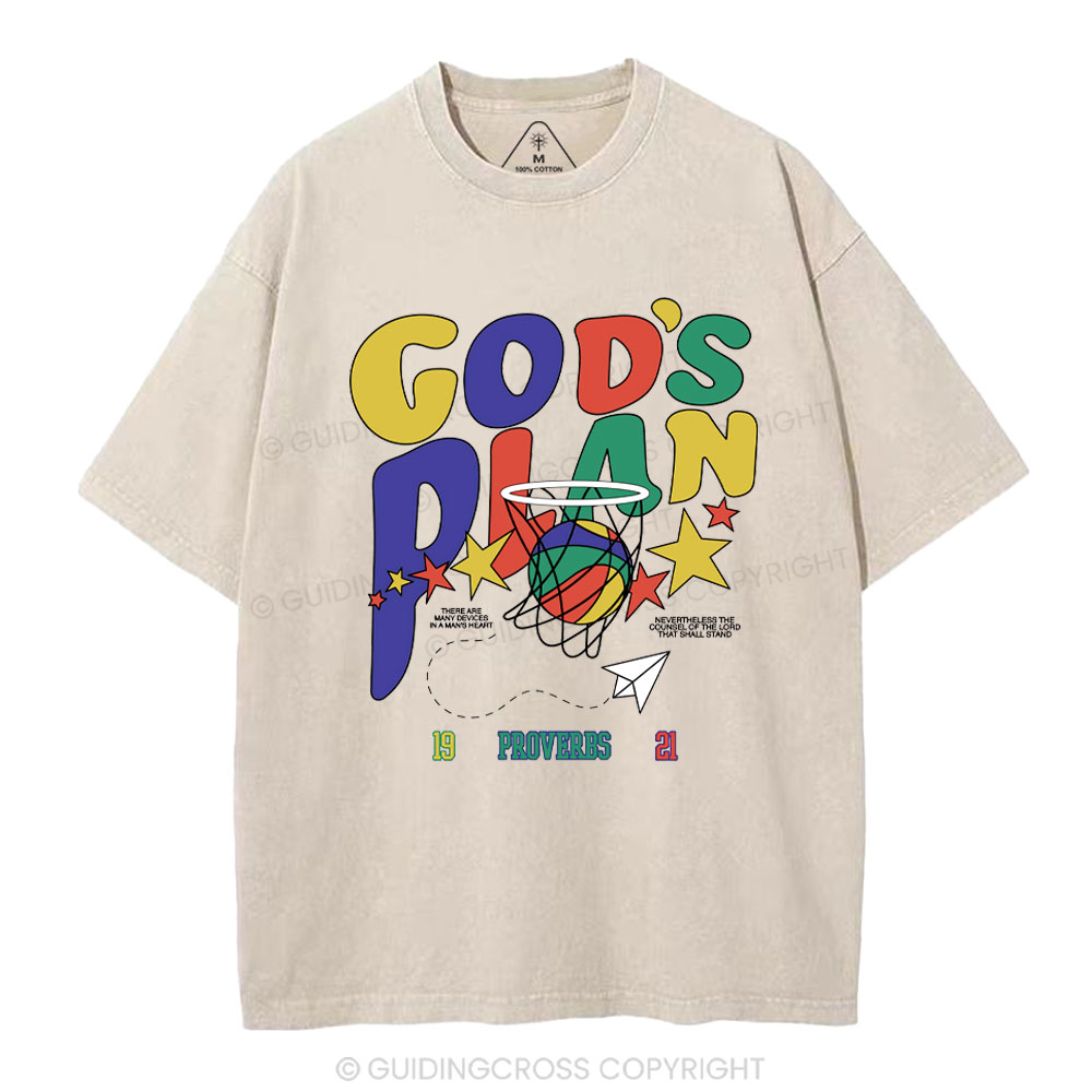 God's Plan Christian Washed T-Shirt