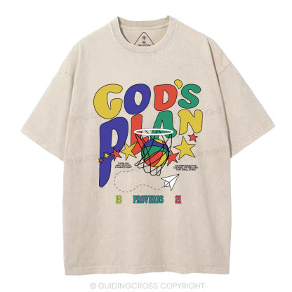 God's Plan Christian Washed T-Shirt