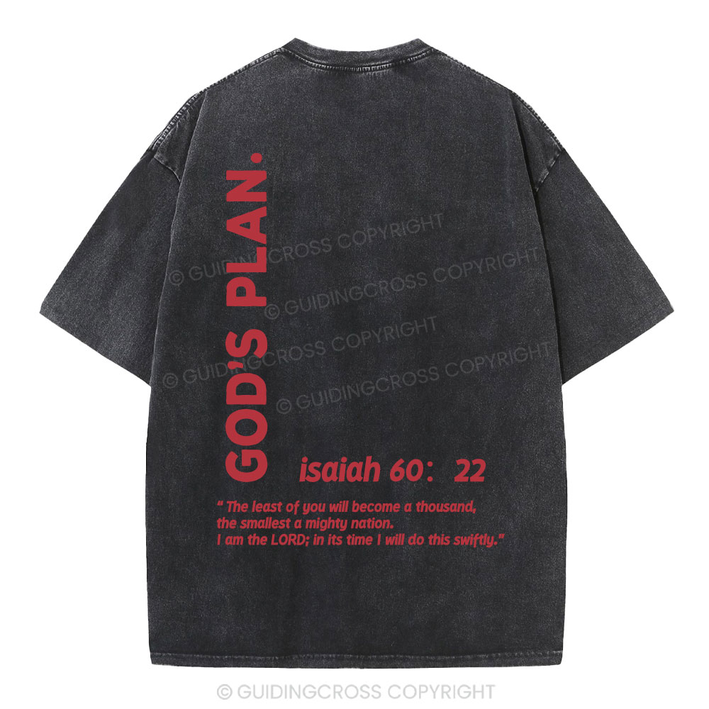 God's Plan Christian Washed T-Shirt