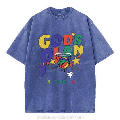 God's Plan Christian Washed T-Shirt
