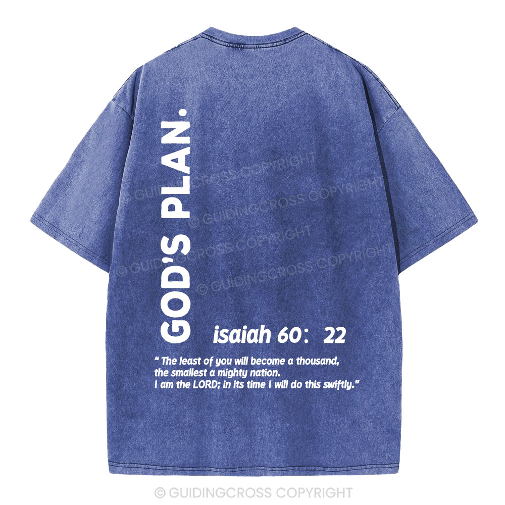 God's Plan Christian Washed T-Shirt