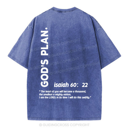 God's Plan Christian Washed T-Shirt