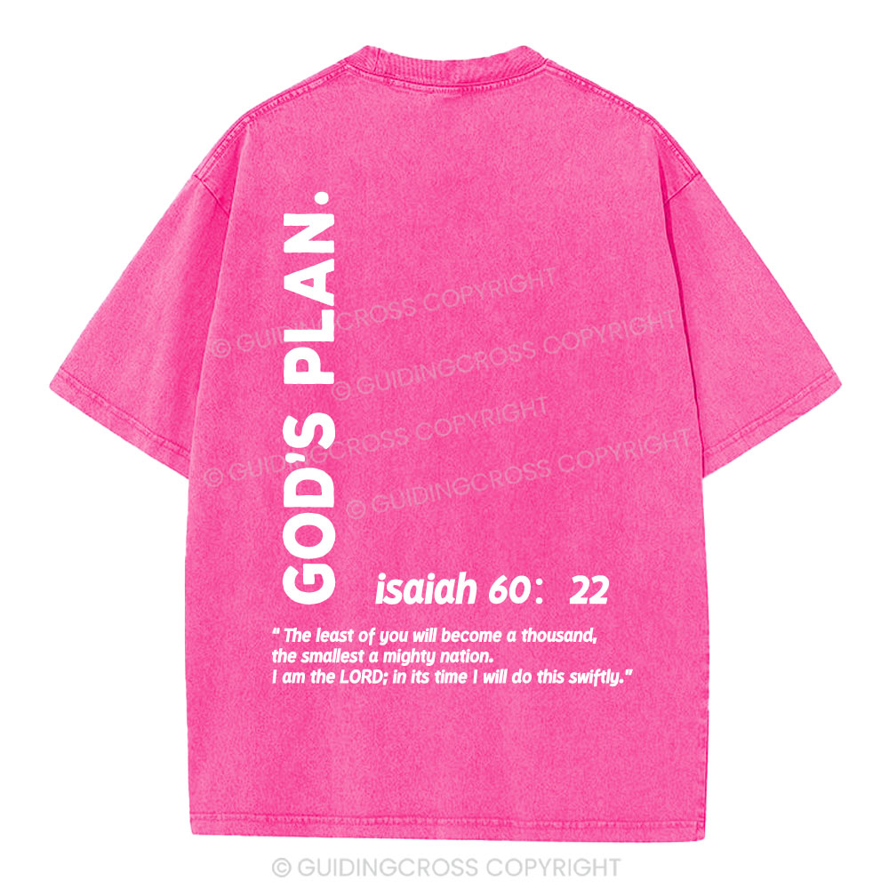 God's Plan Christian Washed T-Shirt