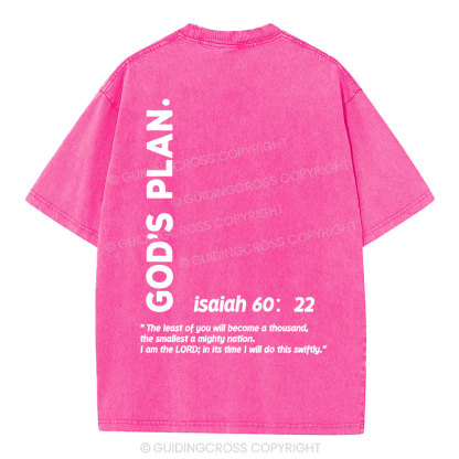 God's Plan Christian Washed T-Shirt