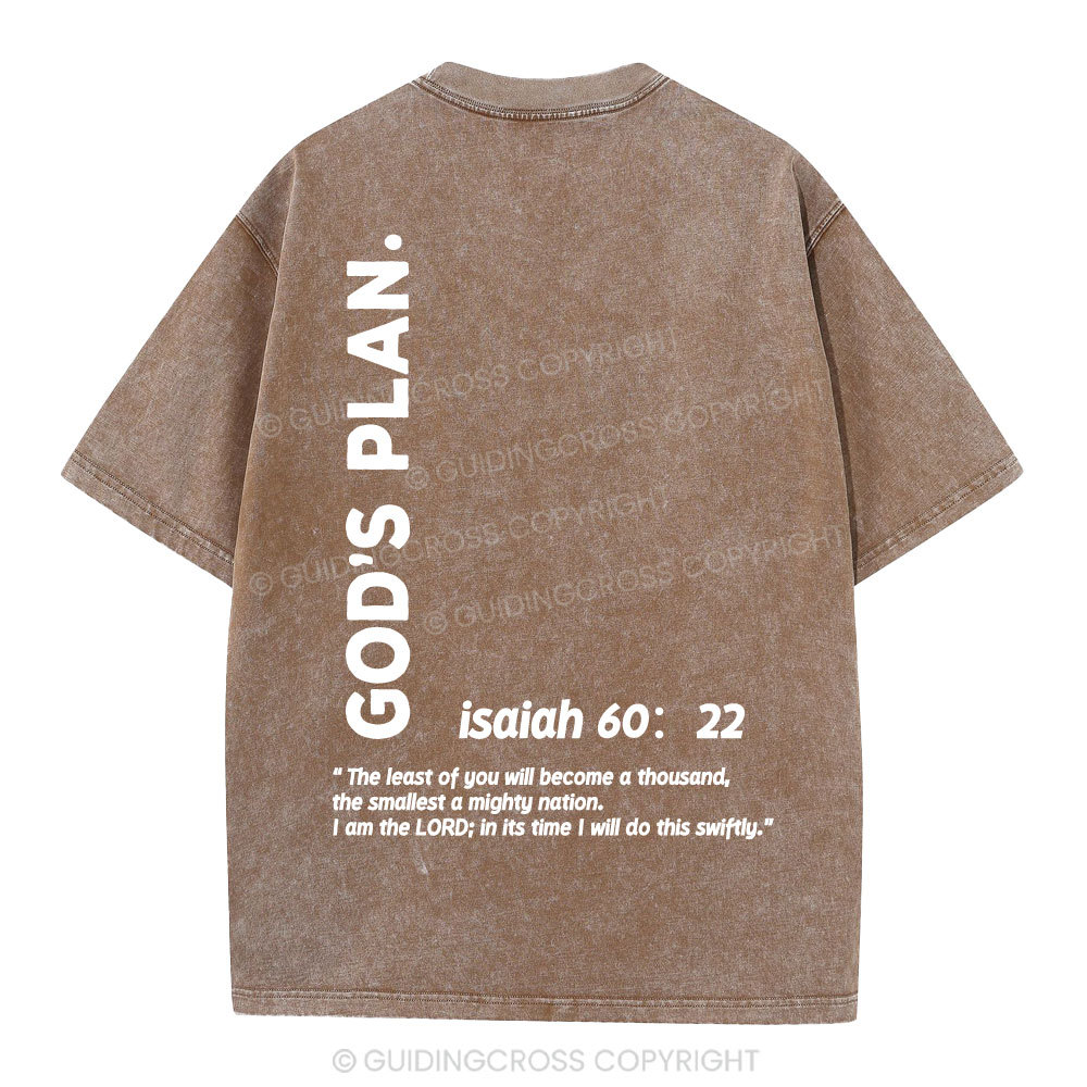 God's Plan Christian Washed T-Shirt