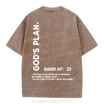 God's Plan Christian Washed T-Shirt