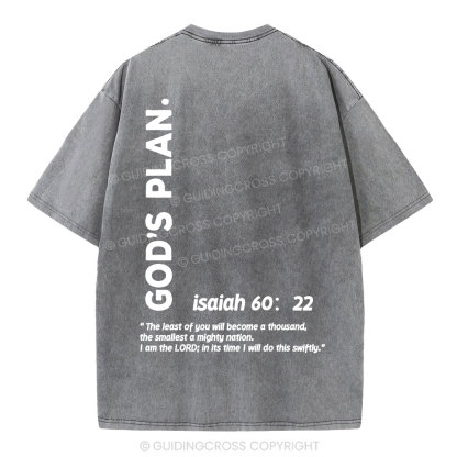 God's Plan Christian Washed T-Shirt
