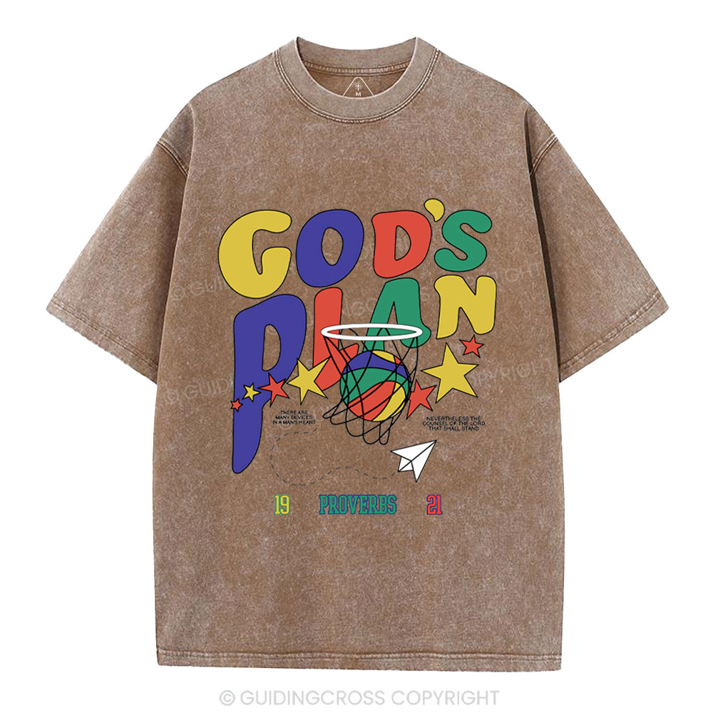 God's Plan Christian Washed T-Shirt
