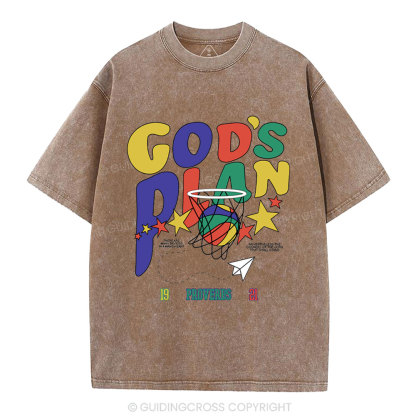God's Plan Christian Washed T-Shirt
