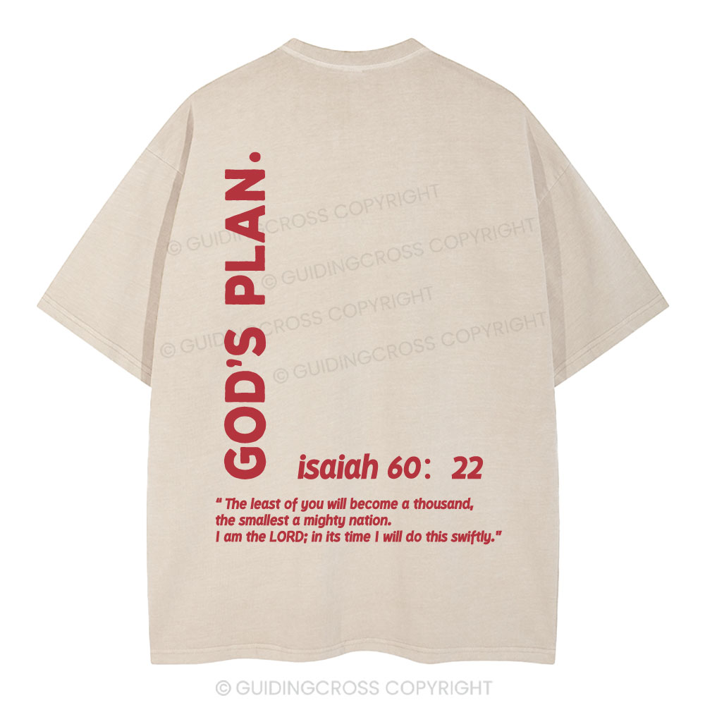 God's Plan Christian Washed T-Shirt