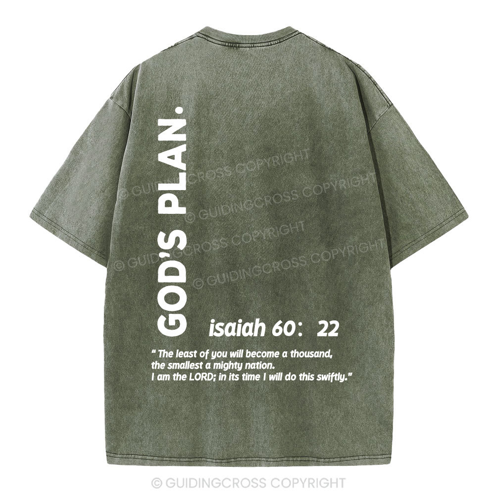 God's Plan Christian Washed T-Shirt