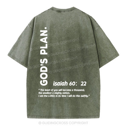 God's Plan Christian Washed T-Shirt