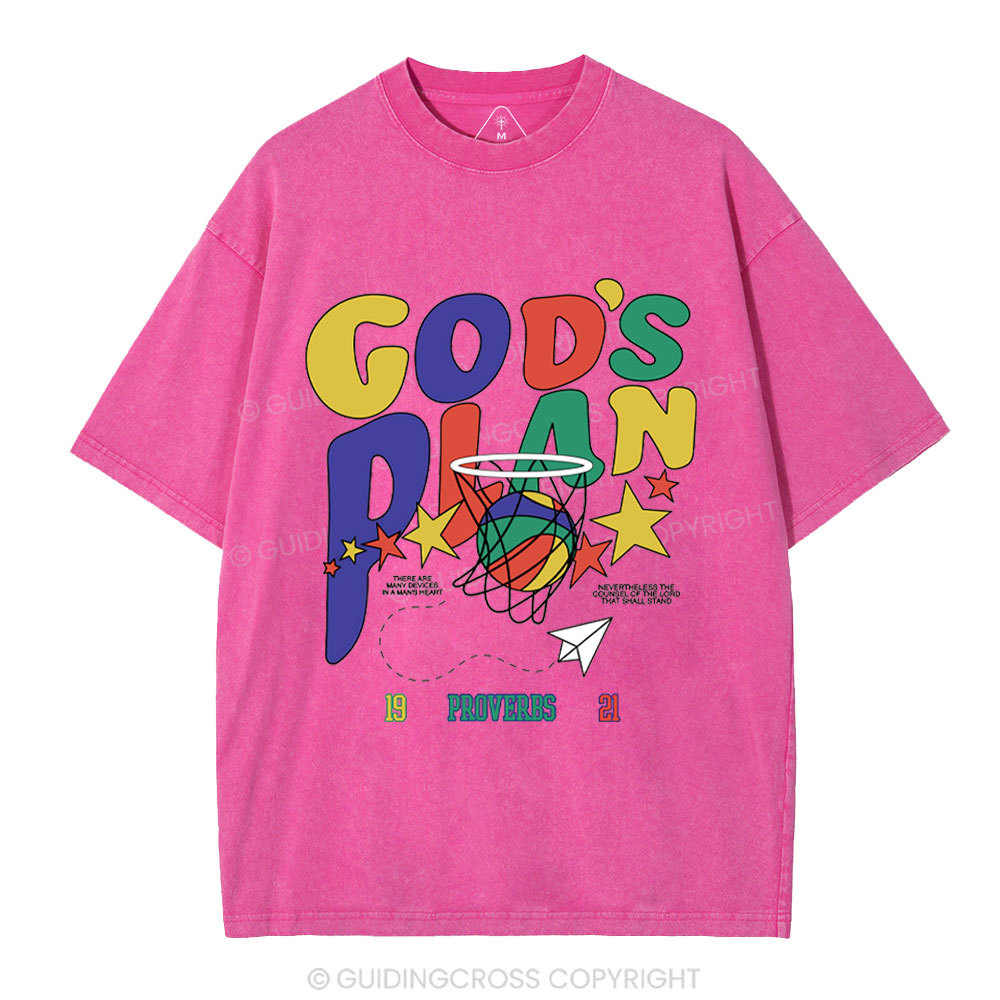 God's Plan Christian Washed T-Shirt