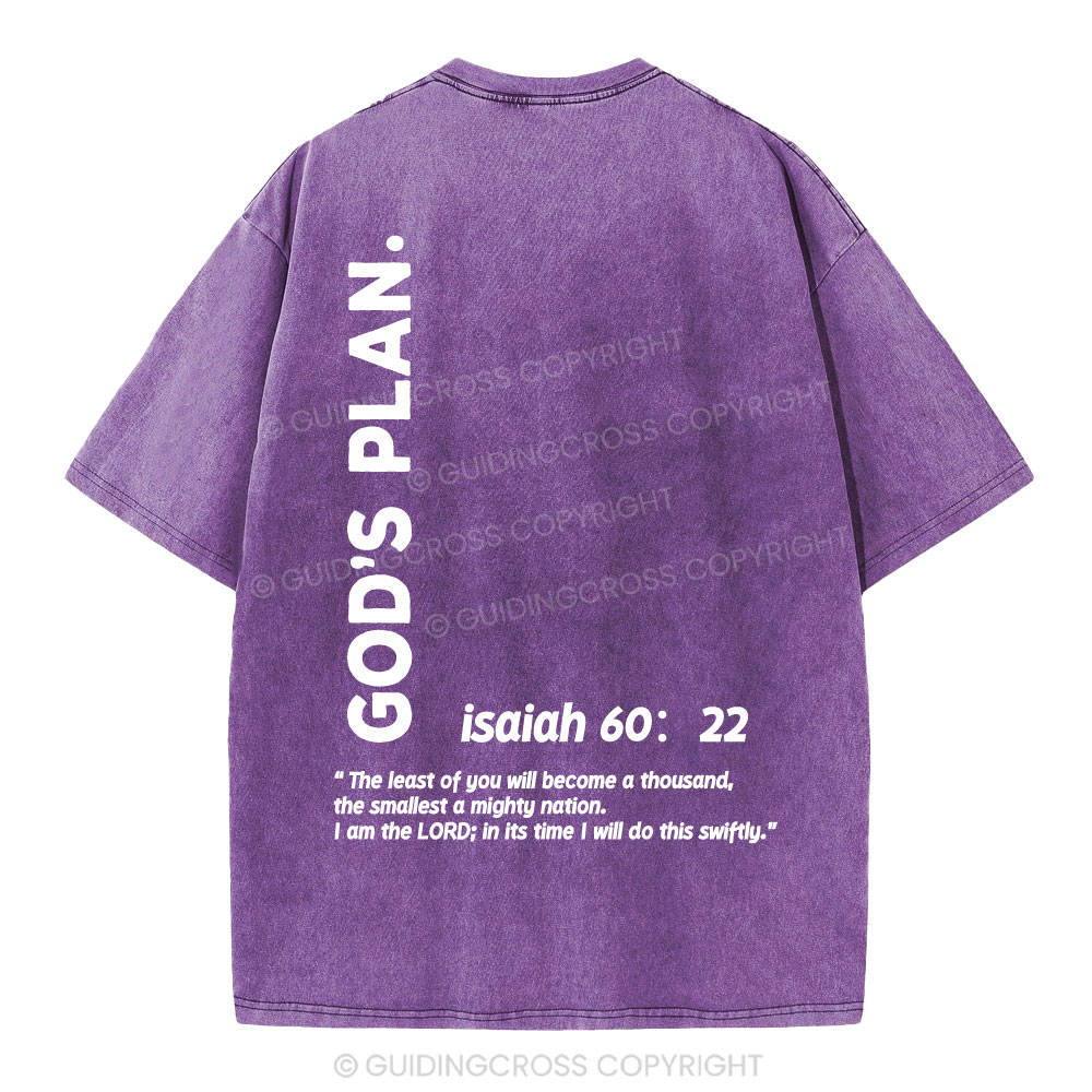 God's Plan Christian Washed T-Shirt