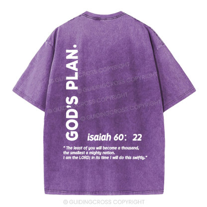 God's Plan Christian Washed T-Shirt