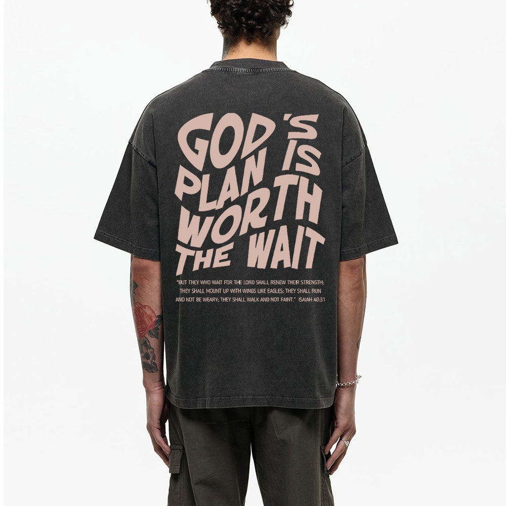 God's Plan Christian Washed T-Shirt
