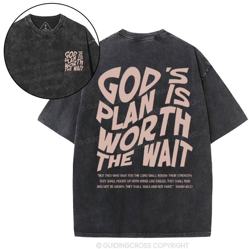God's Plan Christian Washed T-Shirt