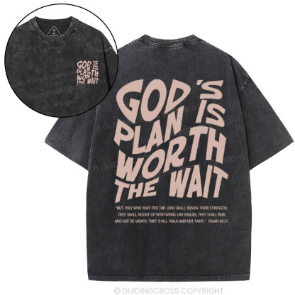 God's Plan Christian Washed T-Shirt