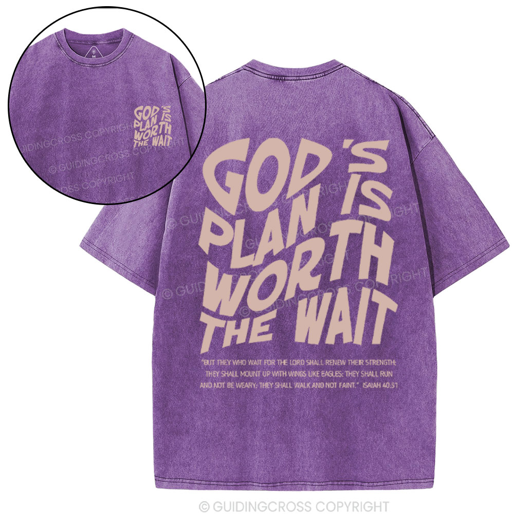 God's Plan Christian Washed T-Shirt