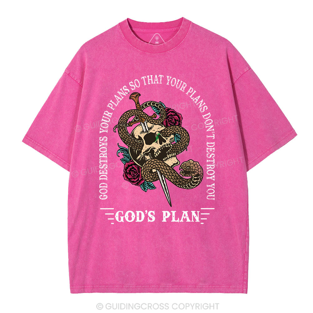 God's Plan Christian Washed T-Shirt
