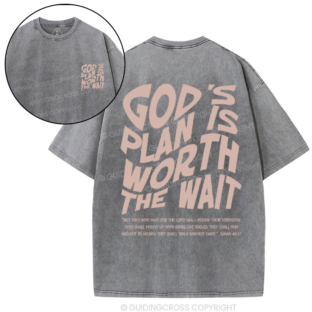 God's Plan Christian Washed T-Shirt