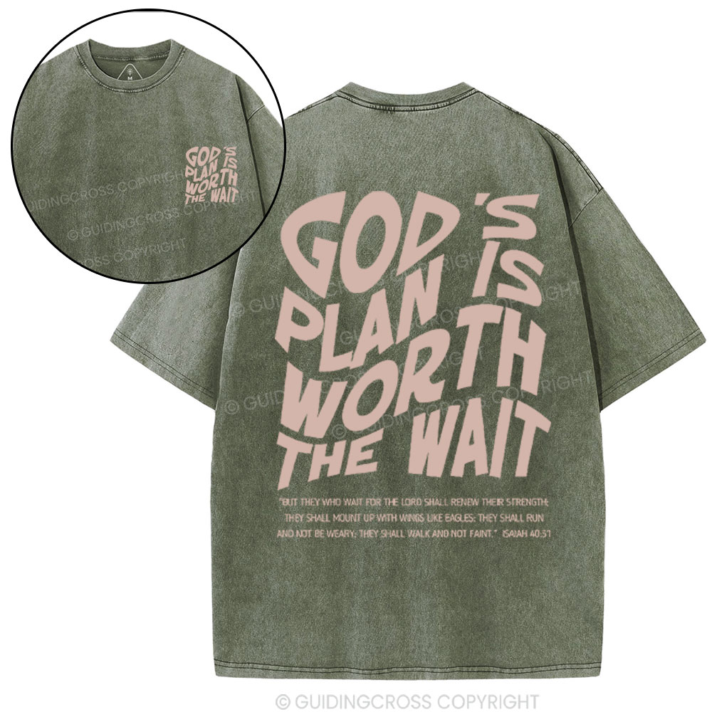 God's Plan Christian Washed T-Shirt