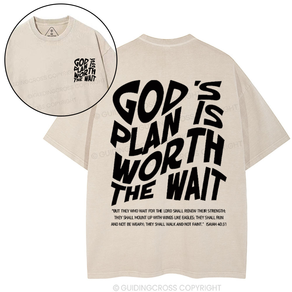 God's Plan Christian Washed T-Shirt