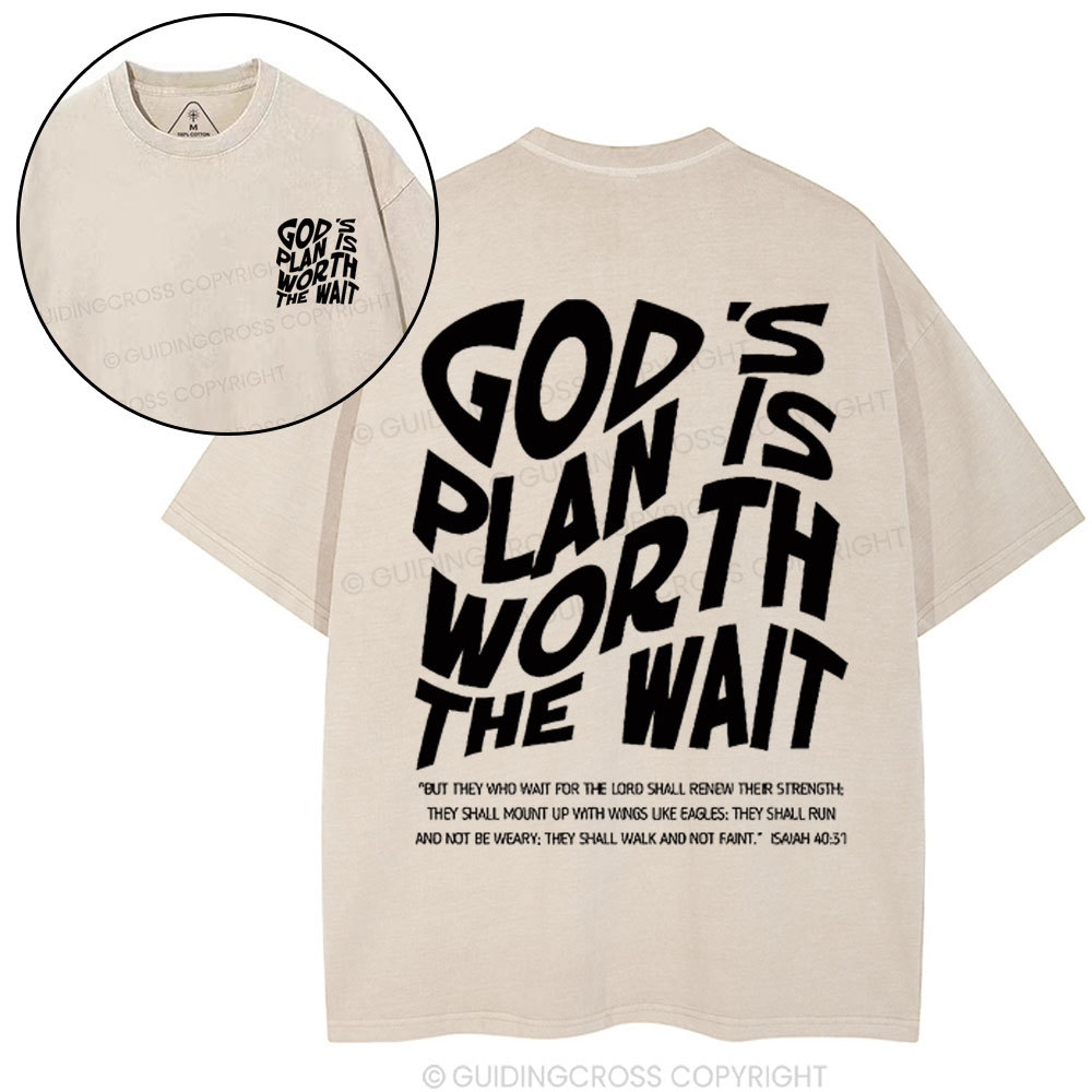 God's Plan Christian Washed T-Shirt