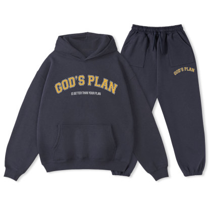 God's Plan Christian hoodie Set