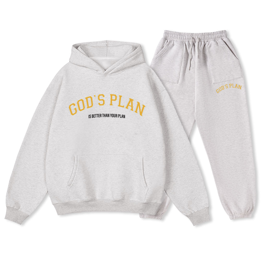 God's Plan Christian hoodie Set