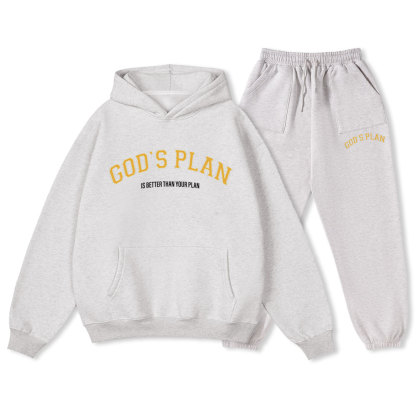 God's Plan Christian hoodie Set