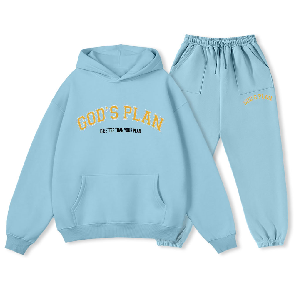 God's Plan Christian hoodie Set