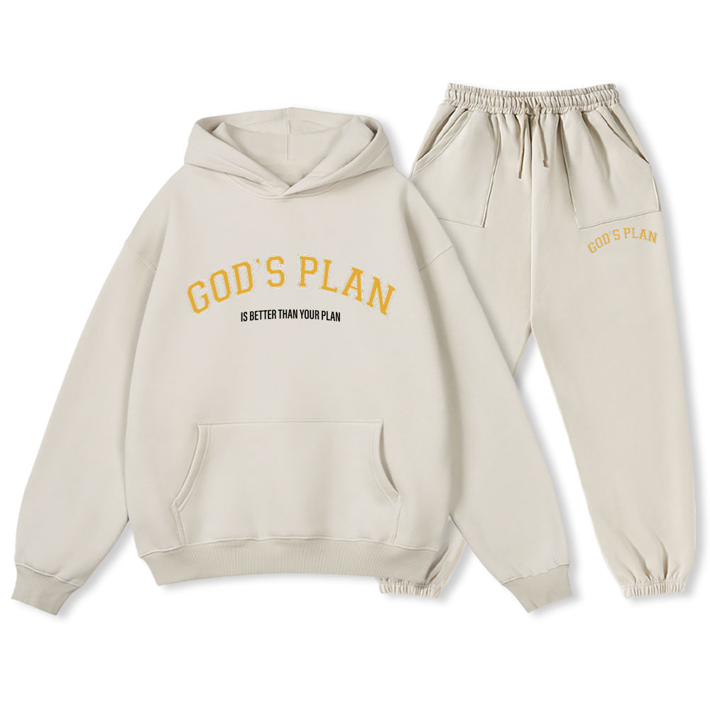 God's Plan Christian hoodie Set