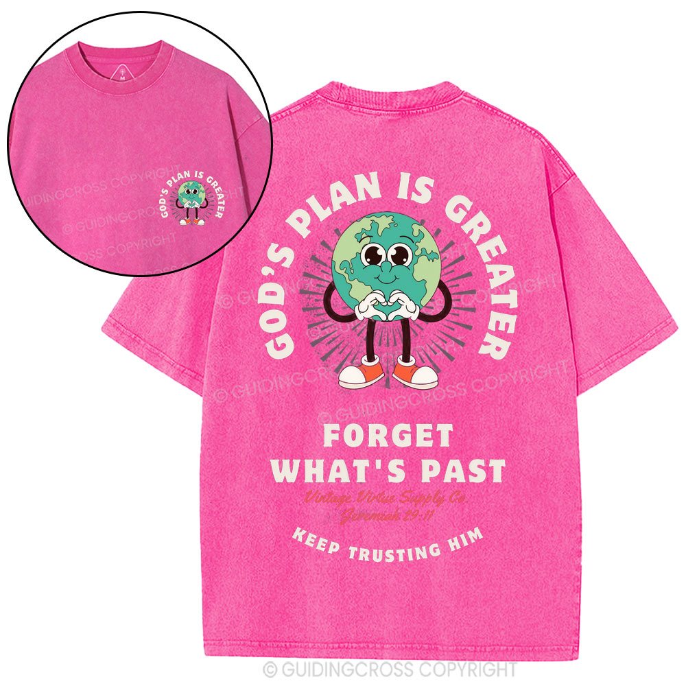God's Plan Is Greater Christian Washed T-Shirt