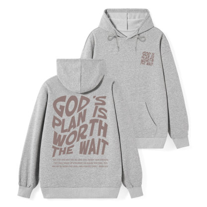 God's Plan Is Worth The Wait Classic Christian Hoodie