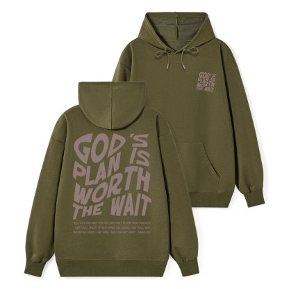God's Plan Is Worth The Wait Classic Christian Hoodie