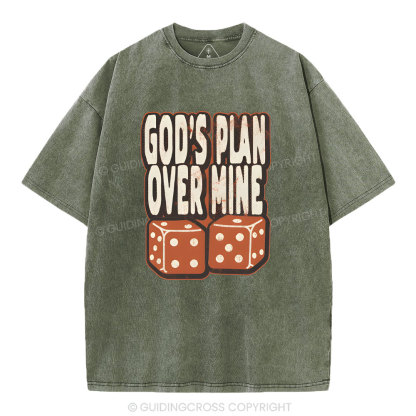 God's Plan Over Mine Christian Washed T-Shirt
