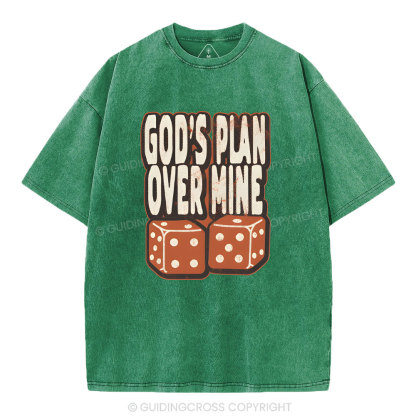 God's Plan Over Mine Christian Washed T-Shirt