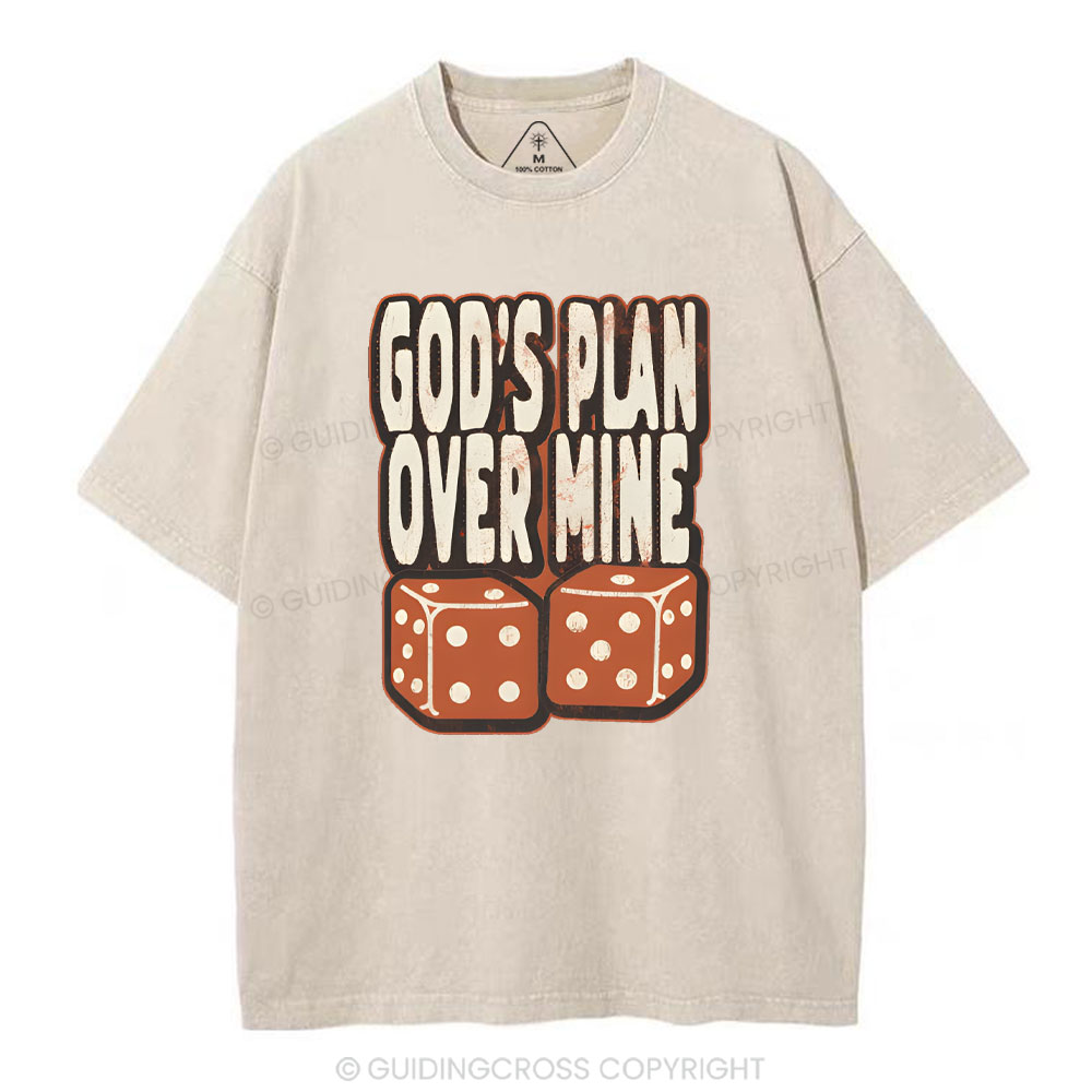 God's Plan Over Mine Christian Washed T-Shirt