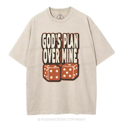 God's Plan Over Mine Christian Washed T-Shirt