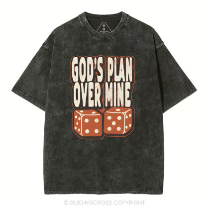 God's Plan Over Mine Christian Washed T-Shirt