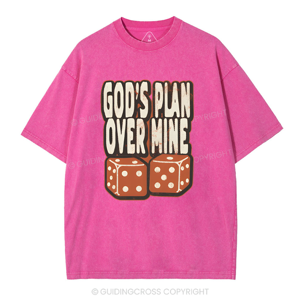 God's Plan Over Mine Christian Washed T-Shirt