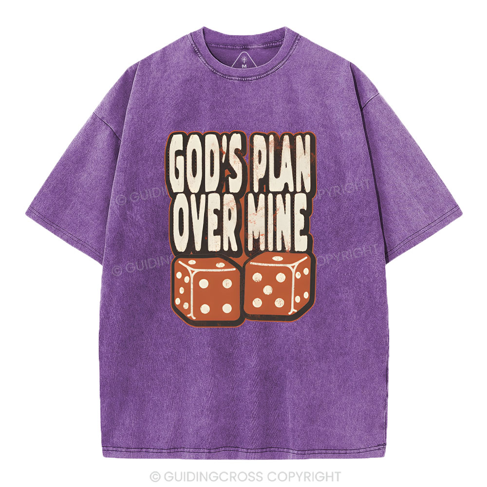 God's Plan Over Mine Christian Washed T-Shirt