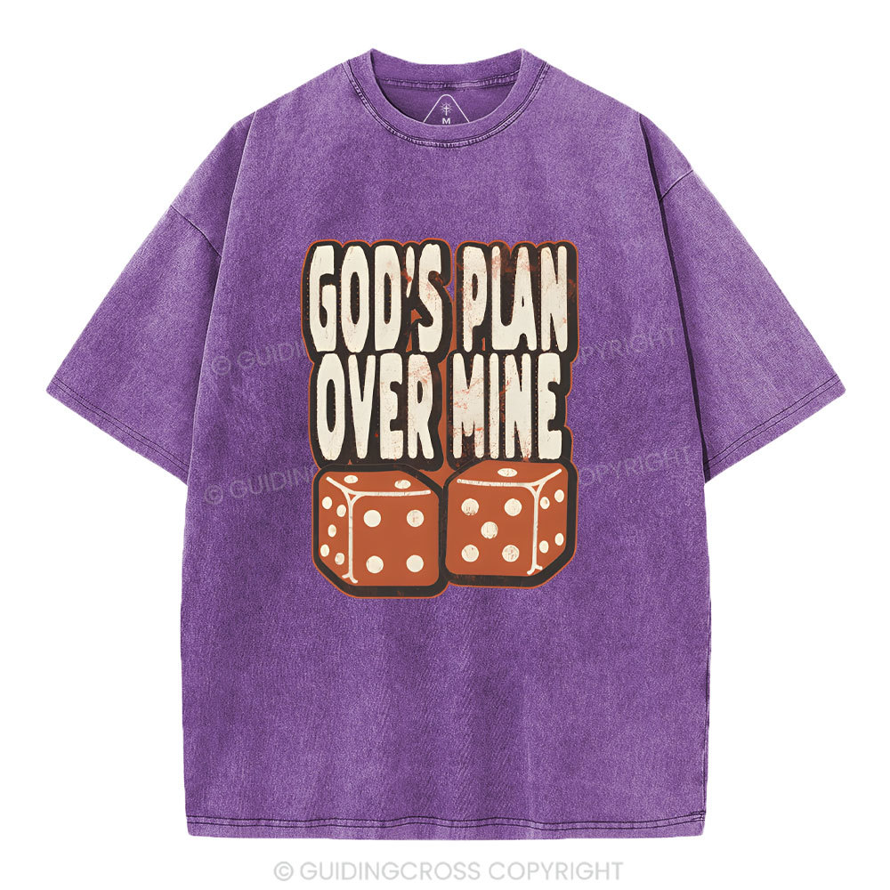 God's Plan Over Mine Christian Washed T-Shirt