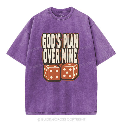 God's Plan Over Mine Christian Washed T-Shirt