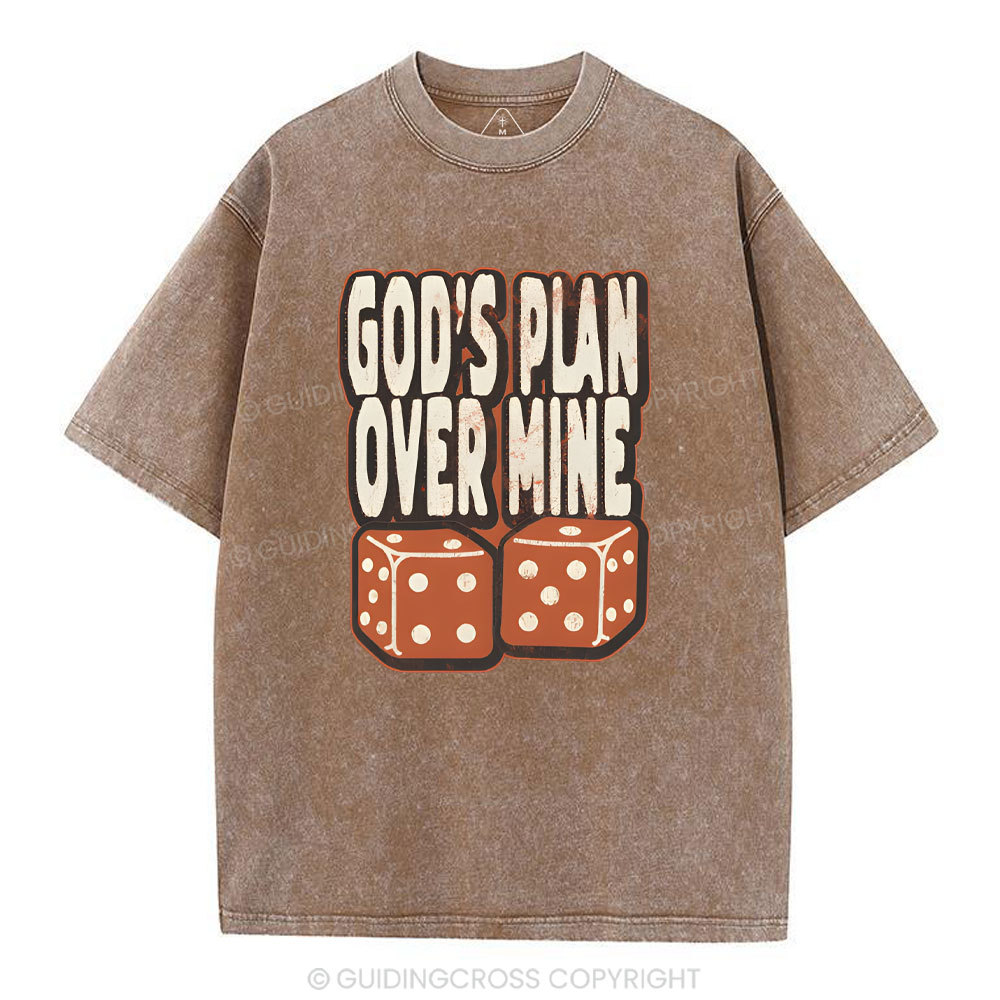 God's Plan Over Mine Christian Washed T-Shirt