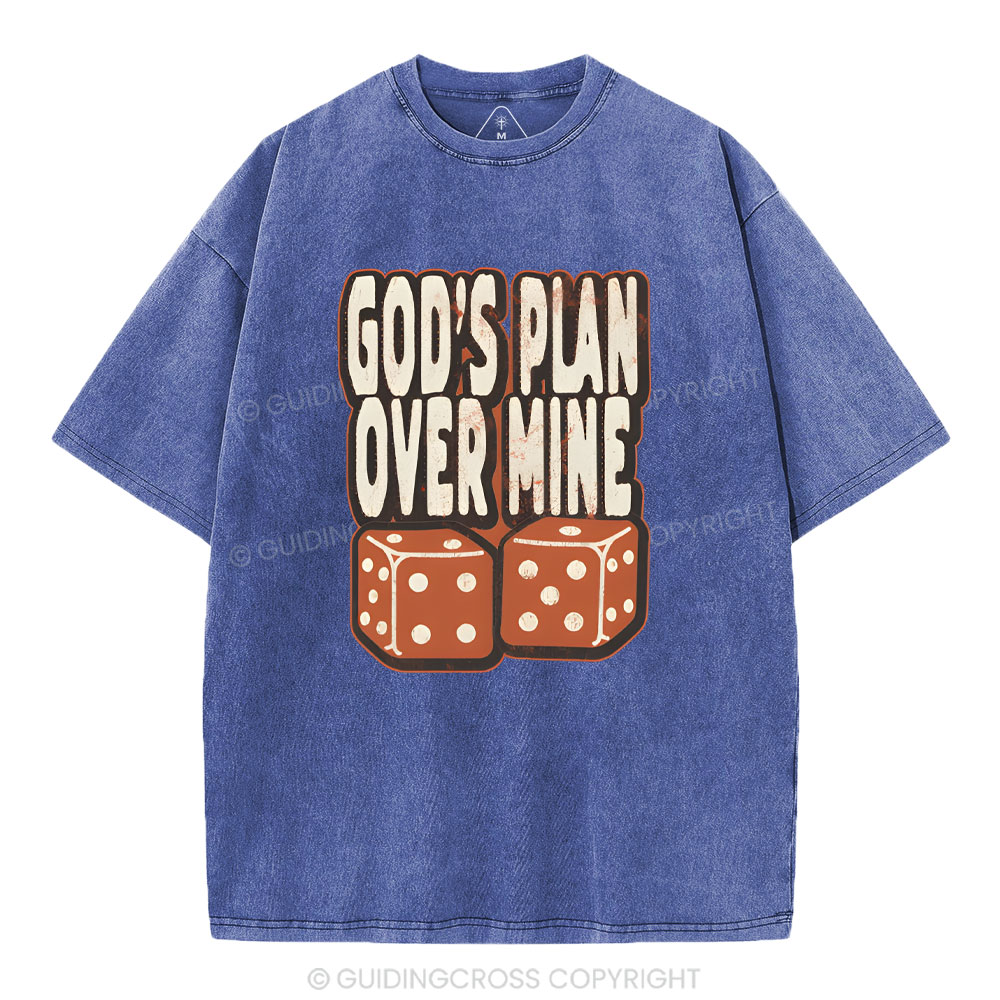 God's Plan Over Mine Christian Washed T-Shirt