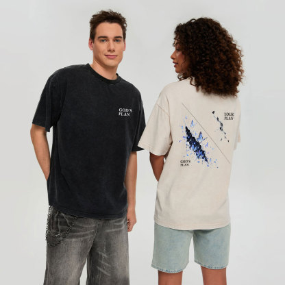 God's Plan Your Plan Christian Washed T-Shirt